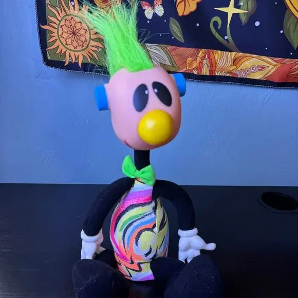 Vintage 1994 Ertl Jibba Jabber noise maker Toy Colorful 90s 15" Plush Silly Kids - Picture 2 of 16